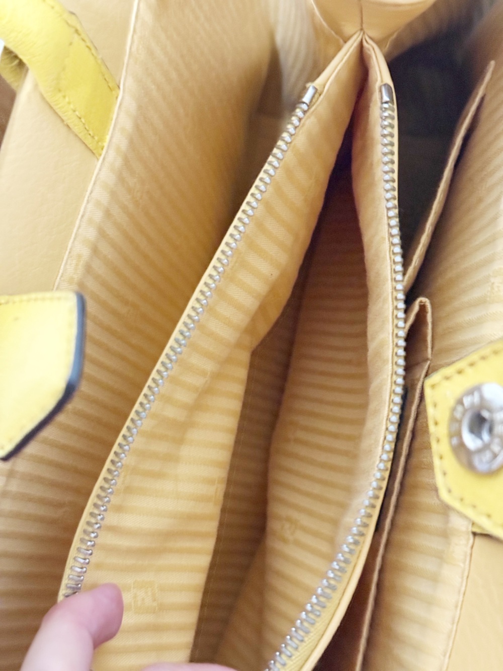 Fendi 2Jours Medium Tricolor Elite Leather Tote Bag - Yellow / Grey / Black - Picture 16 of 16